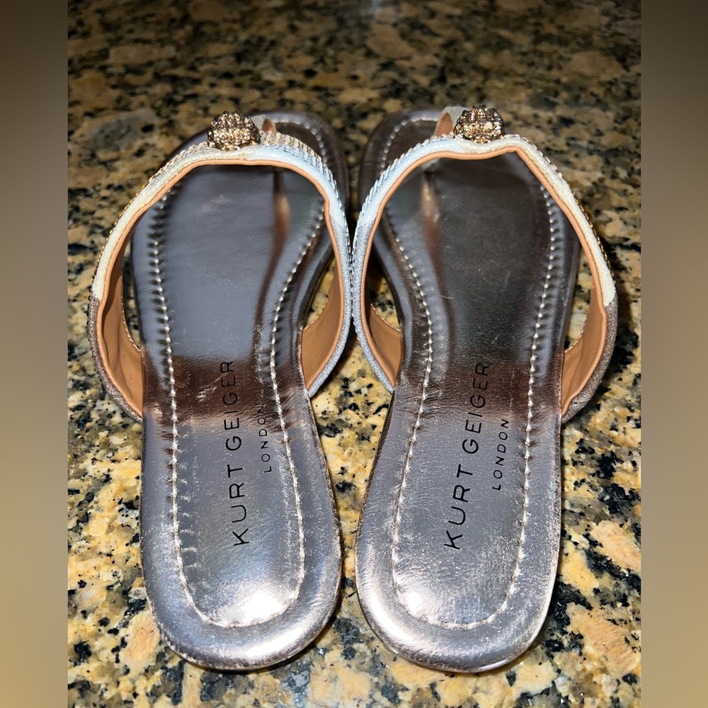 NEW! Kurt Geiger Kensington T-Bar Sandal Sz. 38.5 - Picture 6 of 11
